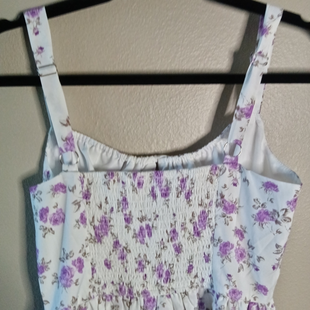 Scarlet Darkness Floral Corset Dress Green Purple Cami Small - Picture 7 of 14